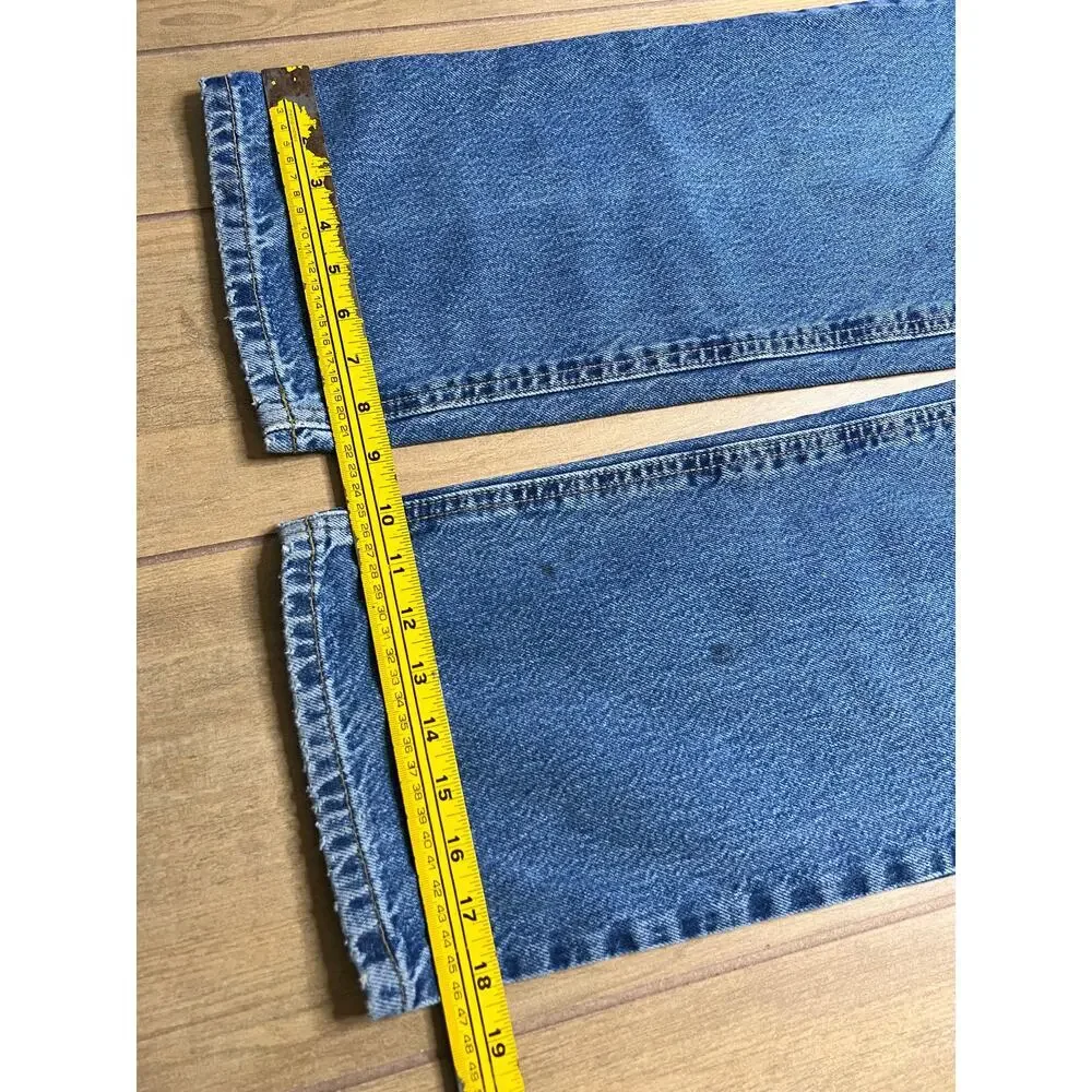 Vintage Carhartt Jeans Mens‎ 34x32 Blue Denim Utility Work Pants relax Distress